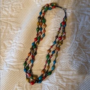 African Rolled Paper Necklace